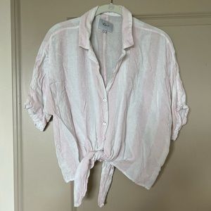 Rails Tie-Front Cropped Shirt